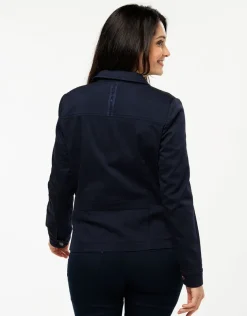 Veste courte marine coton