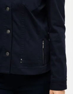 Veste courte marine coton