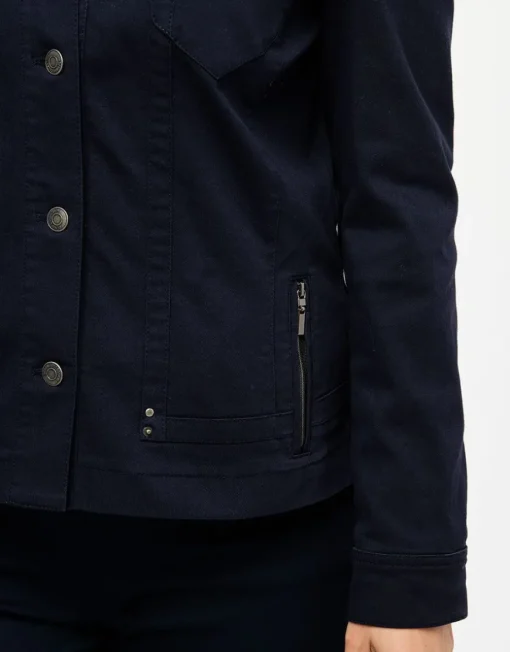 Veste courte marine coton