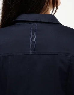 Veste courte marine coton