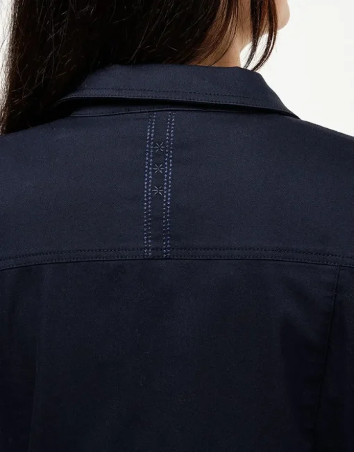 Veste courte marine coton