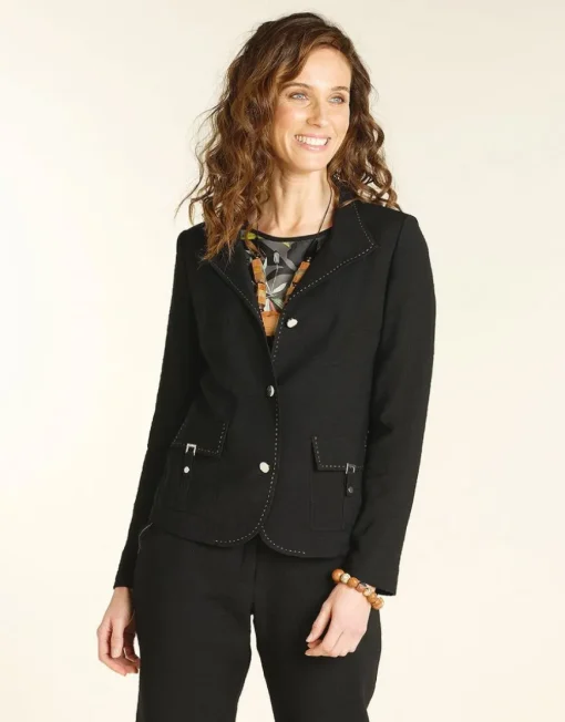 Veste droite chic noire