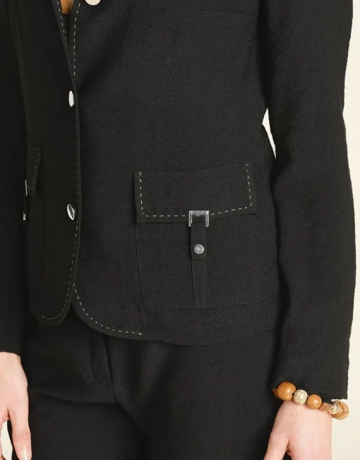 Veste droite chic noire