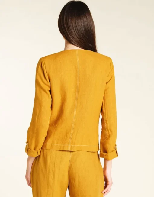 Veste lin safran