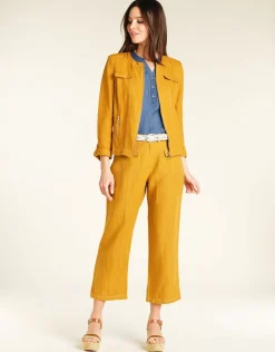 Veste lin safran