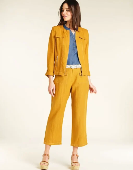 Veste lin safran