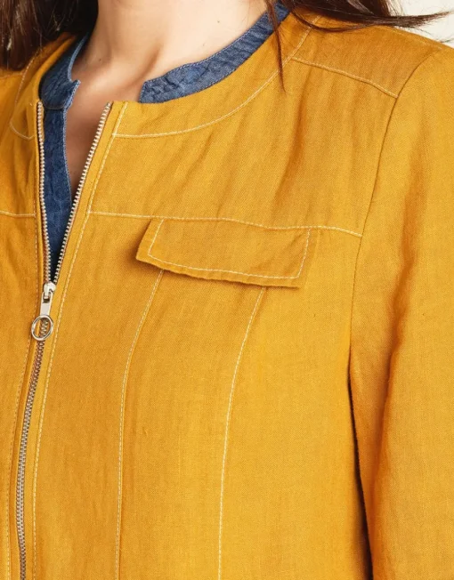 Veste lin safran