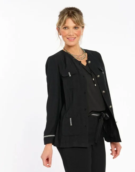 Veste saharienne noire