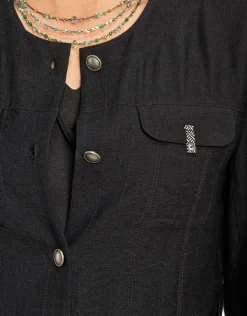 Veste saharienne noire