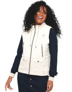 Veste sans manches beige