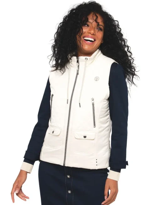 Veste sans manches beige