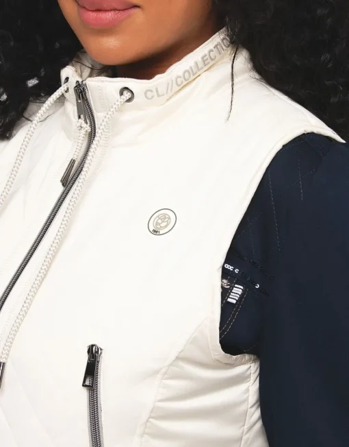 Veste sans manches beige