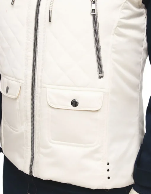 Veste sans manches beige