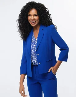 Veste tailleur chic bleu