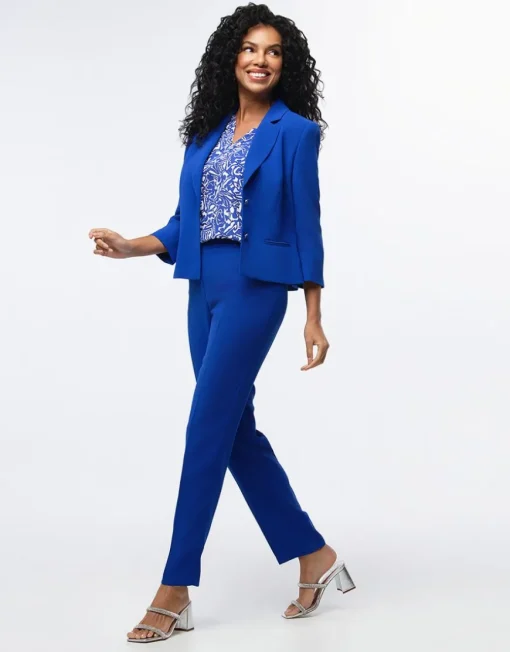 Veste tailleur chic bleu
