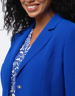 Veste tailleur chic bleu