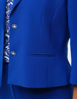 Veste tailleur chic bleu