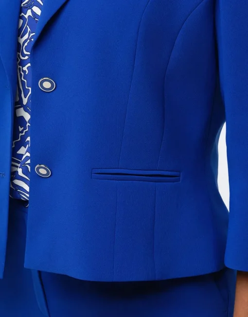 Veste tailleur chic bleu
